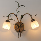 Glass Flower Wall Sconce