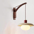 Premium Wabi-Sabi Solid Wood & Glass Wall Sconce Lamp