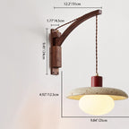 Premium Wabi-Sabi Solid Wood & Glass Wall Sconce Lamp