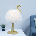 Nordic Goose Feather Flamingo Table Lamp - 1-Light Design for Bedside
