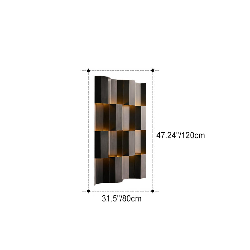 Modern Waterproof Stainless Steel Rectangular LED Wall