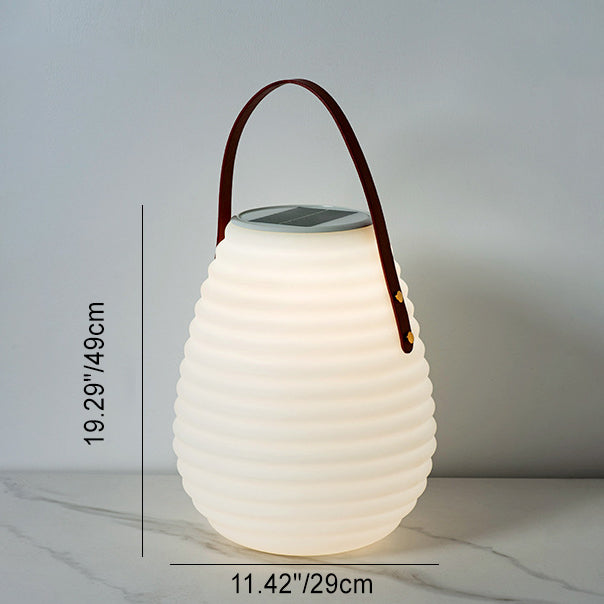 Premium Solar Waterproof Leather Cylinder Lantern