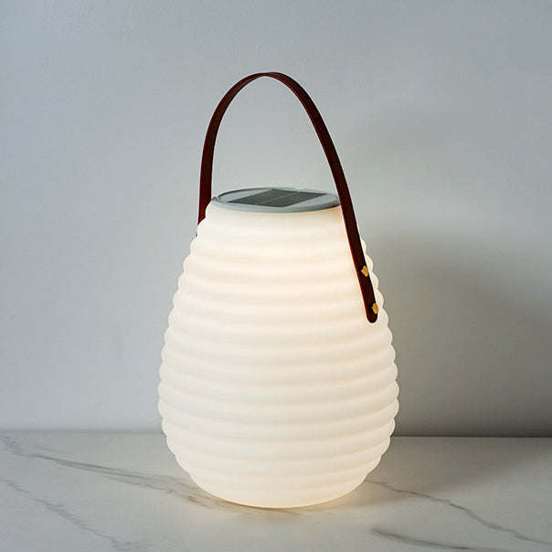 Premium Solar Waterproof Leather Cylinder Lantern