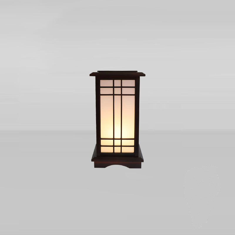 Premium Rectangular Parchment Wood Floor Lamp - 1-Light Design for Entertainment Spaces
