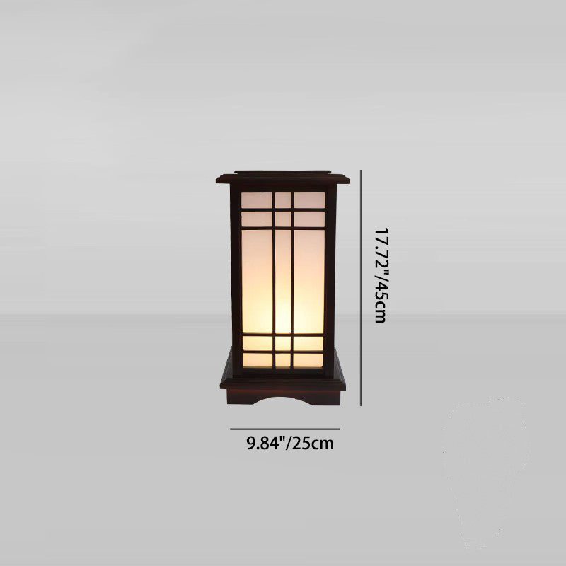 Premium Rectangular Parchment Wood Floor Lamp - 1-Light Design for Entertainment Spaces