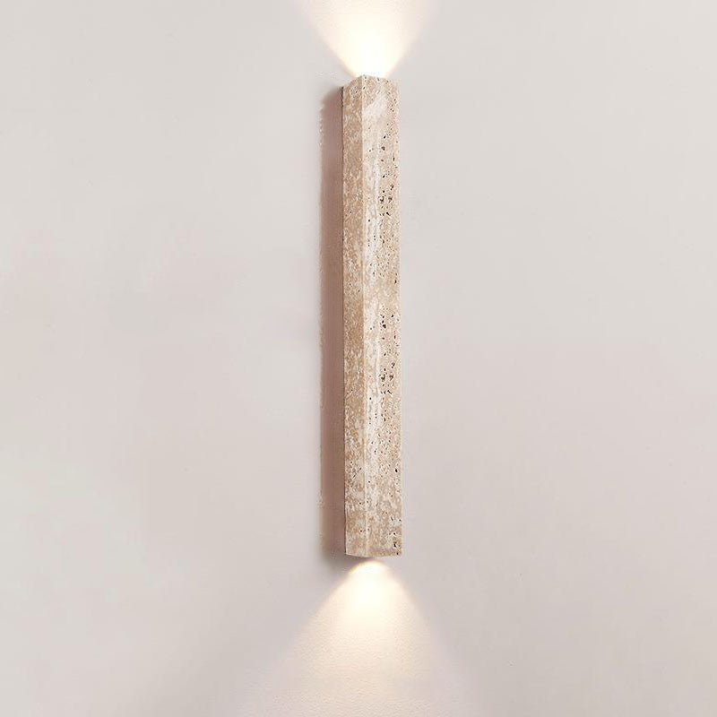 Yellow Travertine 2-Light Sconce