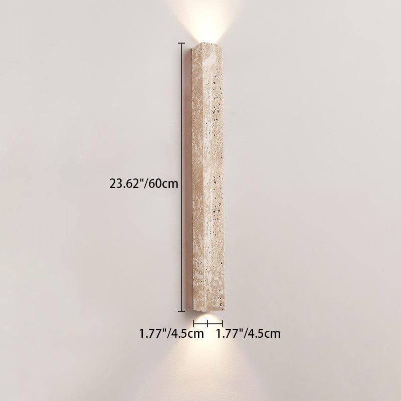 Yellow Travertine 2-Light Sconce