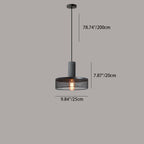 Industrial Tapered Cement Pendant Light - 1-Light Fixture for Living Room