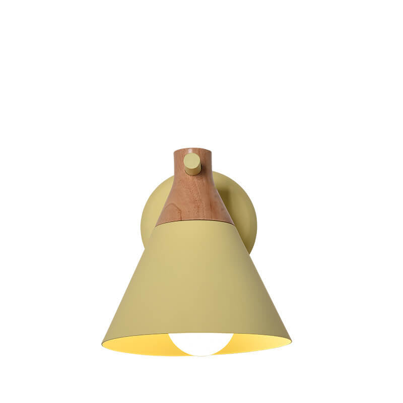 Nordic Wood Macaron Wall Sconce