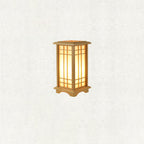 Japanese Wood and Acrylic Rectangular Floor Lamp - 1/2/3 Light Options for Bedroom