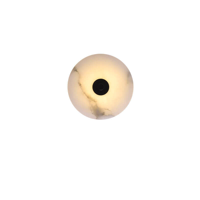 Luxury Round Marble and Iron LED Wall Sconce