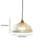 Elegant Clear Glass Dome Pendant Light with Fixture