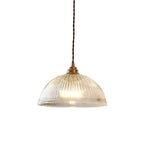Elegant Clear Glass Dome Pendant Light with Fixture