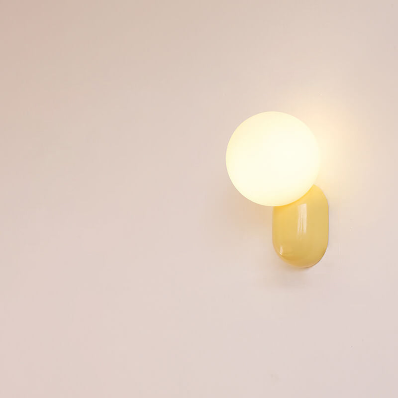 Macaron Resin Glass Ball Wall Sconce