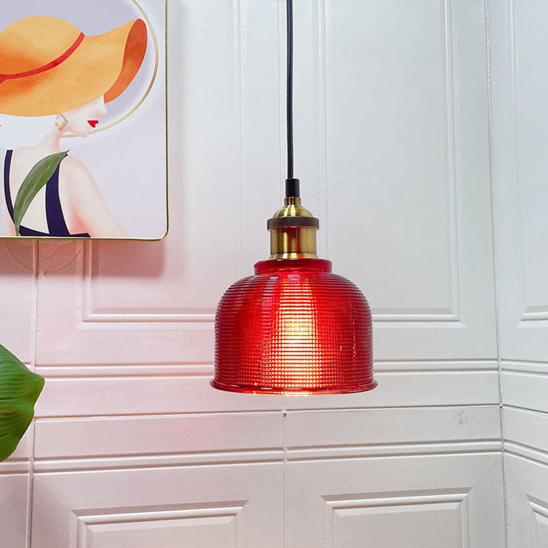 Premium Vintage Lattice Glass 1-Light Pendant