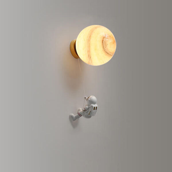 Modern Astronaut Orb Wall Sconce