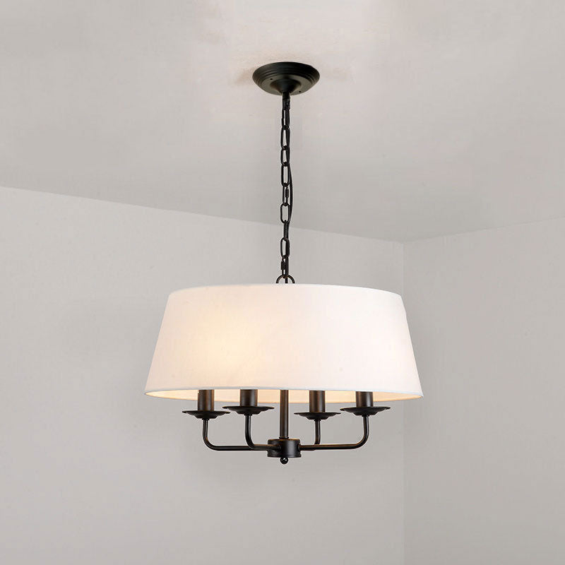 Classic European 4-Light Iron Pendant Lamp
