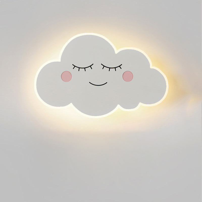 Smiley Cloud LED Kids Wall Sconce