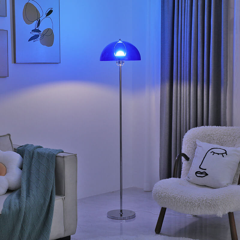 Nordic Vintage Clear Acrylic 1-Light Floor Lamp
