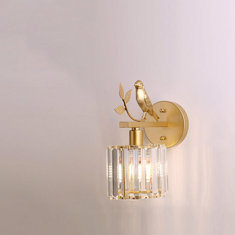 Crystal Bird Wall Sconce