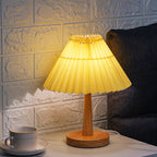 Retro Pleated LED Table Lamp - Umbrella Design