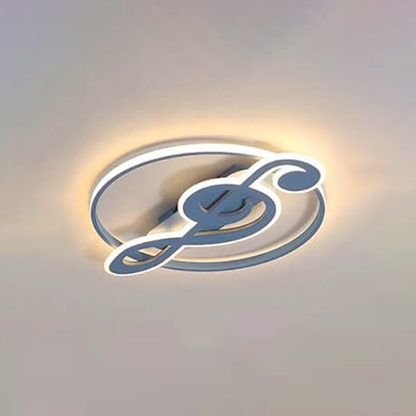 Nordic LED Ceiling Light with Music Notes Design