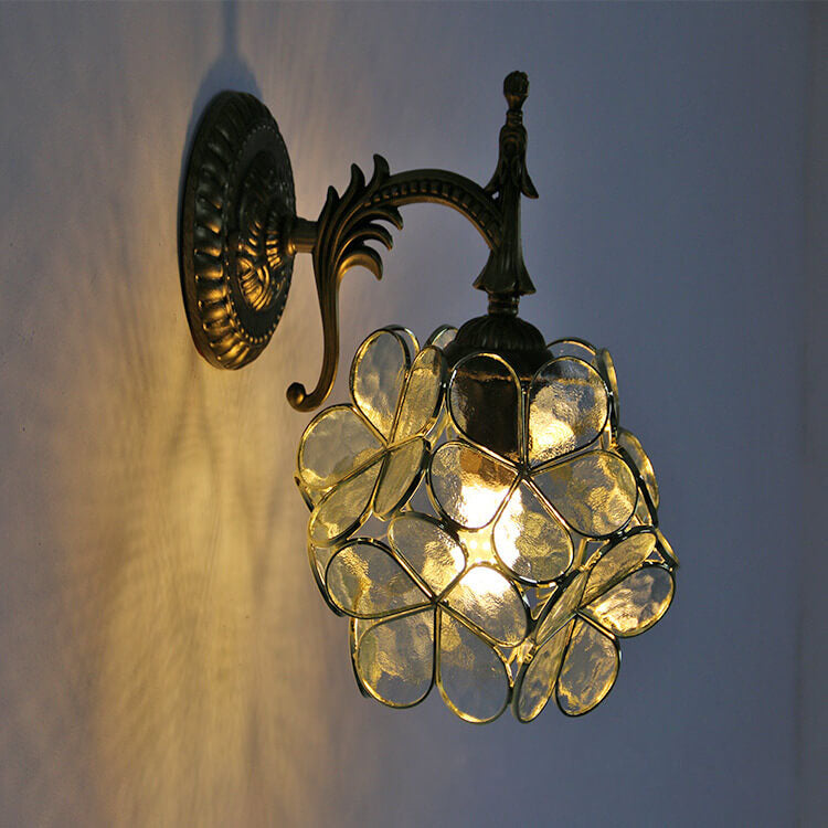 Tiffany Flower Glass Wall Sconce