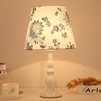 Elegant Floral Fabric Table Lamp with Iron Base - 1 Light
