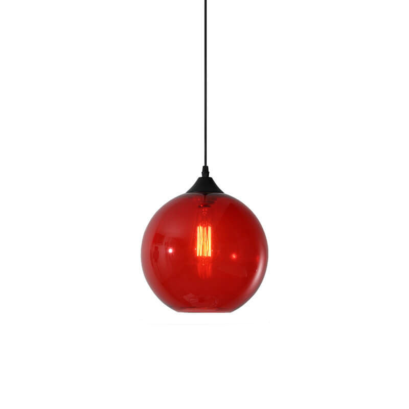 Premium Nordic Minimalist Round Glass Pendant Light - 1-Light