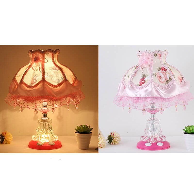 Elegant European Glass Table Lamp - 1-Light Wedding Design