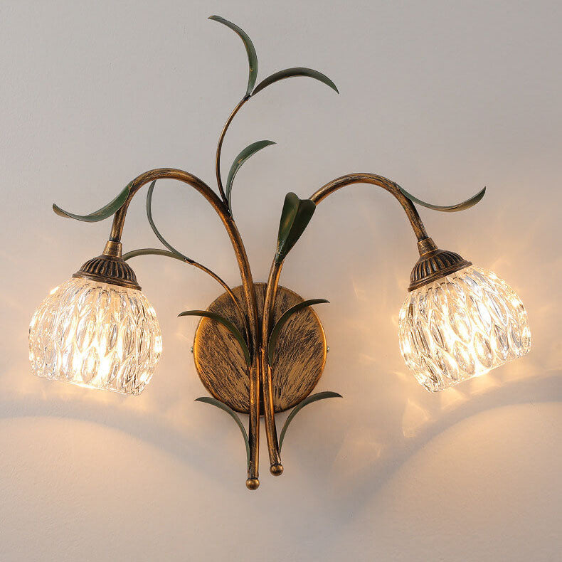 Glass Flower Wall Sconce