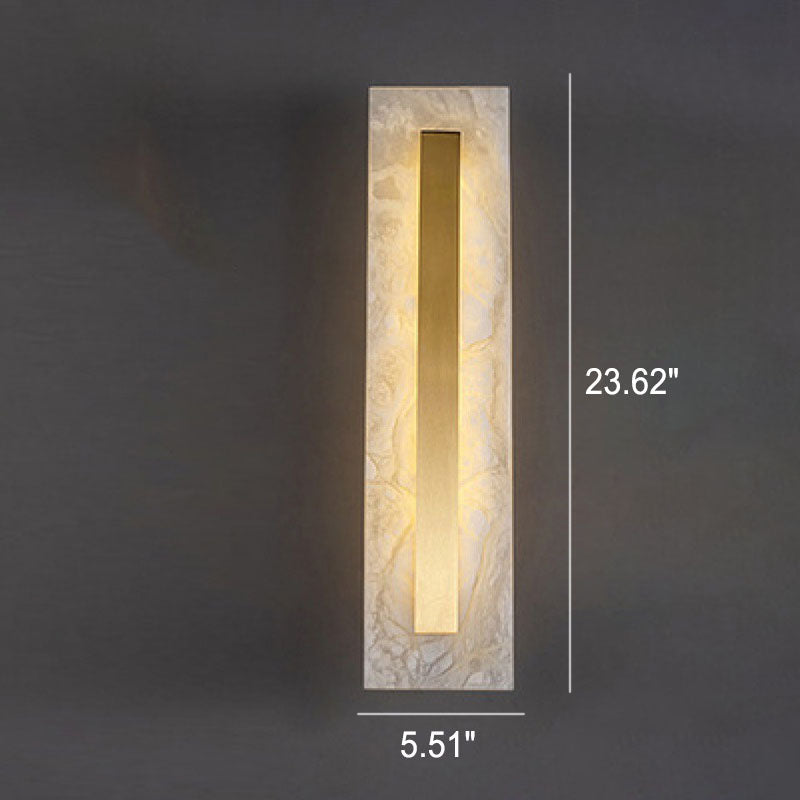 Premium Brass and Marble Oval LED Wall Sconce