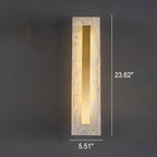 Premium Brass and Marble Oval LED Wall Sconce