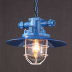 Vintage Industrial Iron Cage 1-Light Pendant Lamp