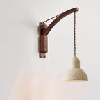 Premium Wabi-Sabi Solid Wood & Glass Wall Sconce Lamp