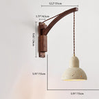 Premium Wabi-Sabi Solid Wood & Glass Wall Sconce Lamp