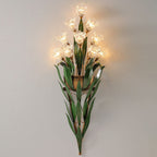 Contemporary Minimalist Glass Flower Wall Sconce