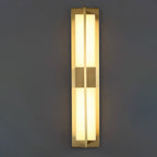Rectangular Copper Marble LED Outdoor Wall Sconce