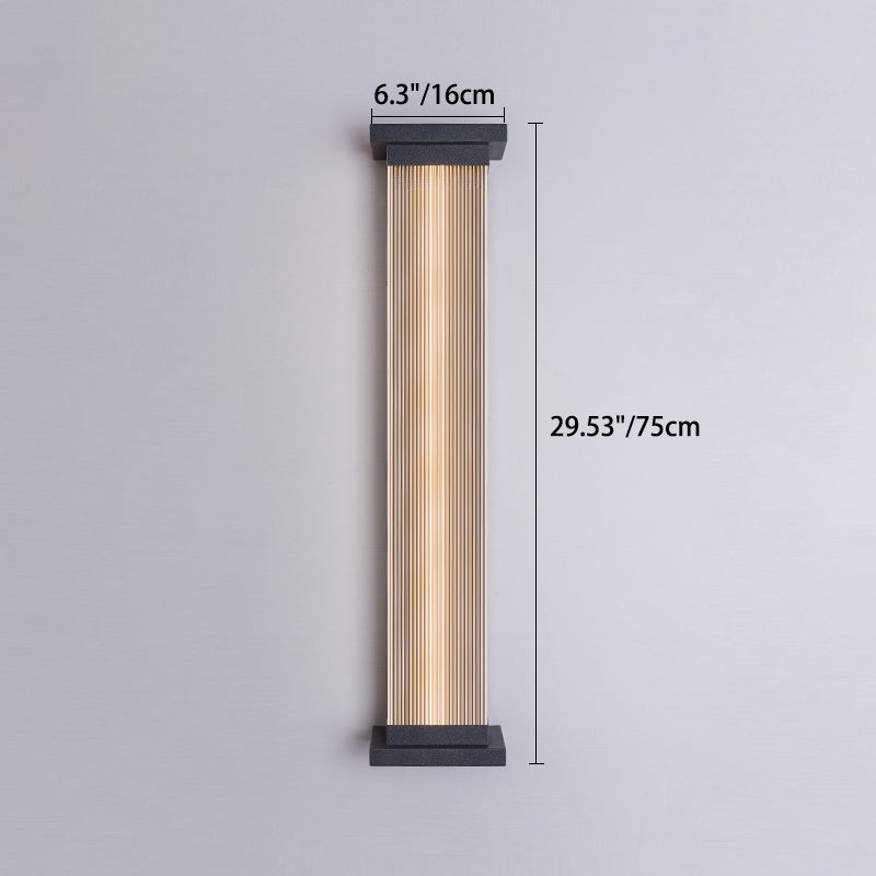 Premium Waterproof Striped Rectangle Wall Sconce Lamp