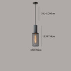 Industrial Tapered Cement Pendant Light - 1-Light Fixture for Living Room