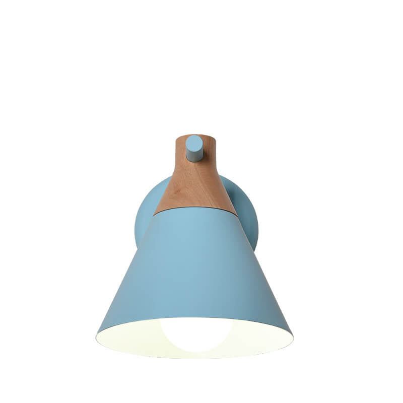 Nordic Wood Macaron Wall Sconce