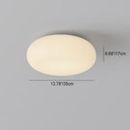 Contemporary Oval Iron LED Flush Mount Ceiling Light