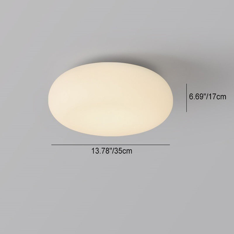 Contemporary Oval Iron LED Flush Mount Ceiling Light