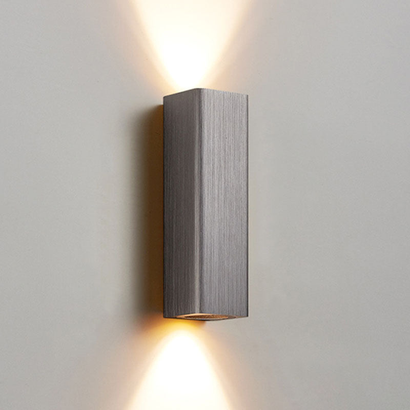Brushed Aluminum Rectangular LED Sconce