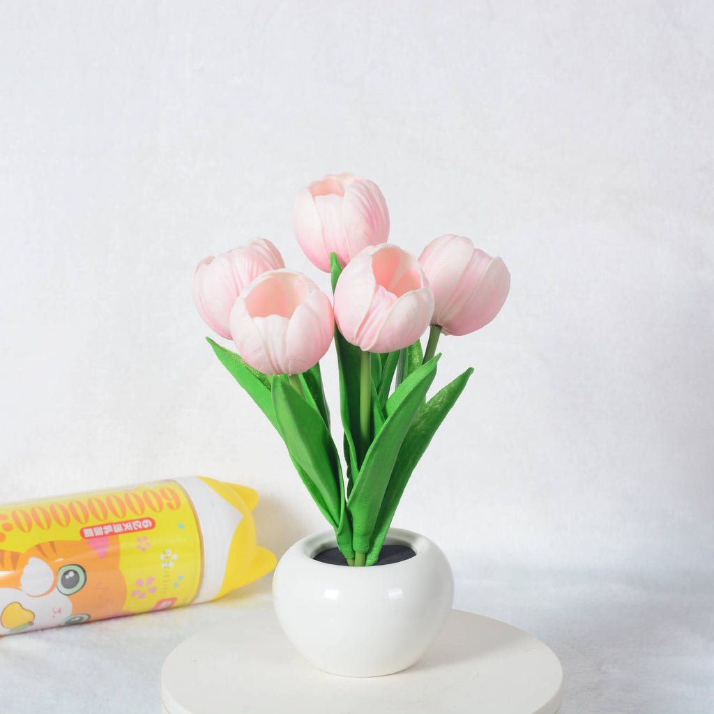 Premium LED Tulip Peony Night Light Table Lamp