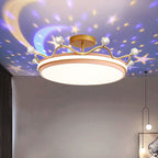 Kids Crown LED Semi-Flush Ceiling Light