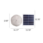 Premium Round Solar LED Flush Mount Light with Remote