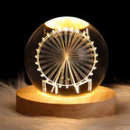 Modern Star System Crystal Ball USB LED Night Light Table Lamp for Bedroom