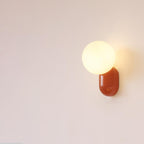 Macaron Resin Glass Ball Wall Sconce