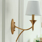 Iron & Fabric Mushroom Wall Sconce